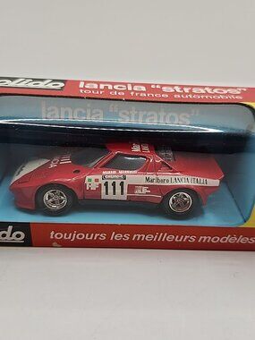 Vintage Boxed Solido No. 27 Lancia Stratos Tour De France Car Malboro 111